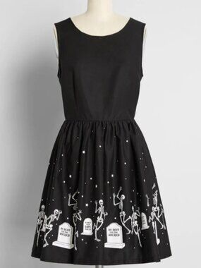 💀 ModCloth x Black Friday "Groovin' Graveyard Smash" Dress 💀 Plus Size